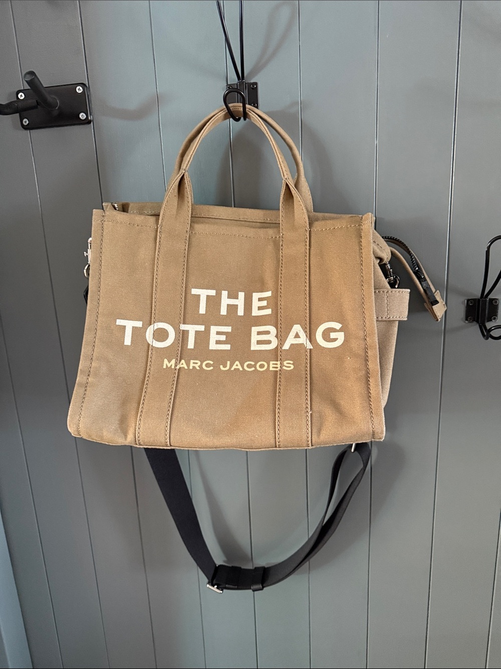 Marc Jacobs Tan Canvas 'Medium The Tote Bag' with Shoulder Strap 13x10